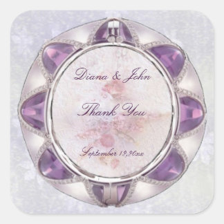 Sticker Carré Mariage précieux