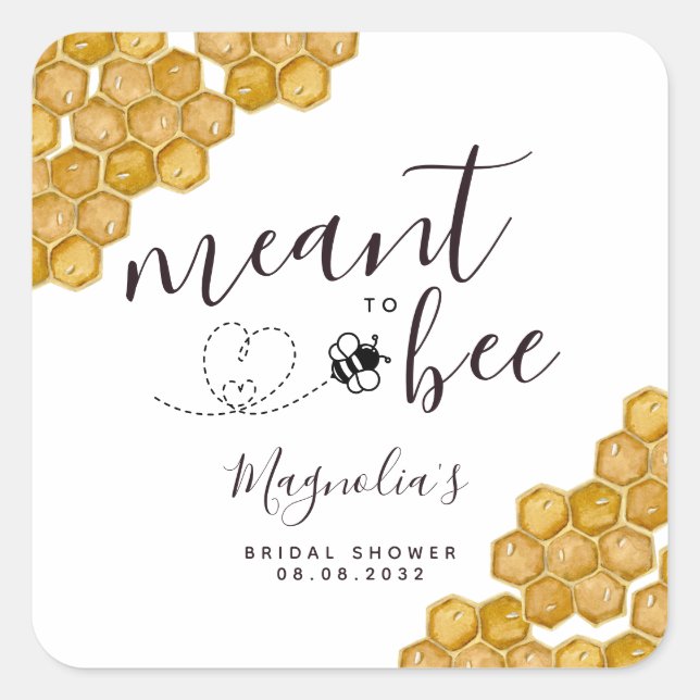 Sticker Carré Mariage Prévu : Réception de Fiançailles (Devant)