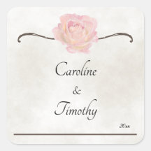 Mariage Rose d'aquarelle simple et intemporelle