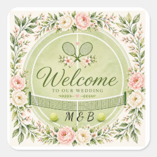 Sticker Carré Mariage Tennis