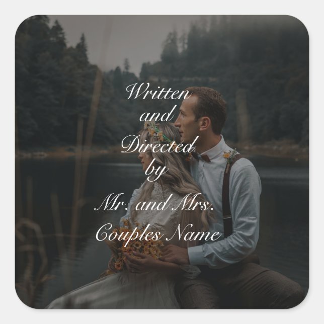 Sticker Carré Mariages couples cadeaux cadeaux cadeaux cadeaux c (Devant)