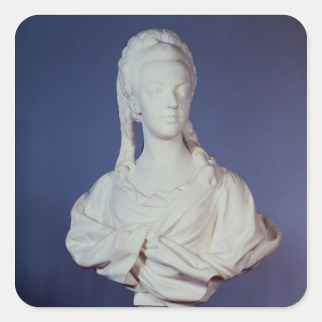 Sticker Carré Marie-Antoinette, buste de portrait (Devant)