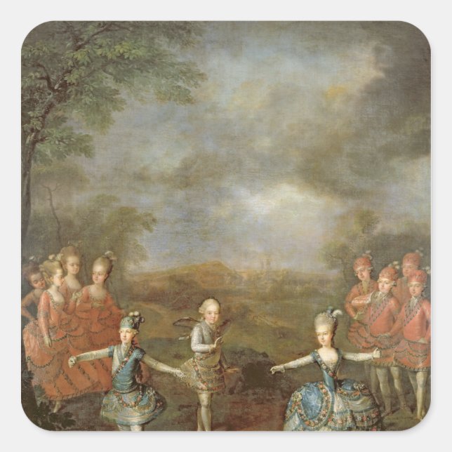 Sticker Carré Marie Antoinette et ses soeurs (Devant)