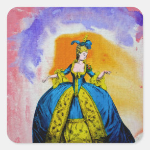 Sticker Carré Marie Antoinette par Michael Moffa