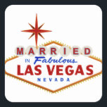 Sticker Carré Marié dans Fabulous Las Vegas, Nevada néon signe<br><div class="desc">Personnalisez votre autocollant carré sur Zazzle.com! Cliquez sur le bouton Personnaliser pour insérer votre propre illustration, votre design ou votre photo pour créer un autocollant carré unique. Essayez d'ajouter du texte à l'aide de différentes polices et de visualiser un aperçu de votre conception. L'autocollant carré facile à customiser de Zazzle...</div>
