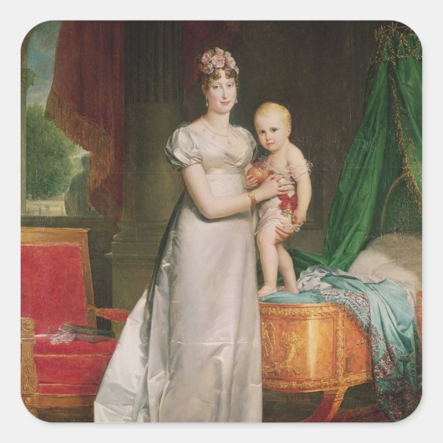 Sticker Carré Marie Louise et roi de Rome (Devant)