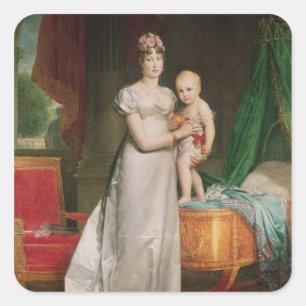 Sticker Carré Marie Louise et roi de Rome