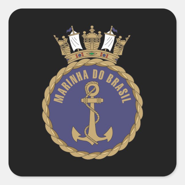 Sticker Carré "Marine brésilienne" (Devant)