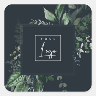 Sticker Carré Marine Moderne Vert Feuillage Tropical Foliage Fer