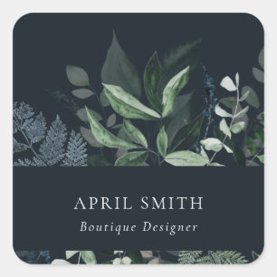 Sticker Carré Marine Moderne Vert Feuillage Tropical Foliage Fer