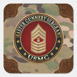 Sticker Carré Marines des États-Unis : Sergent-chef de l'armée d
