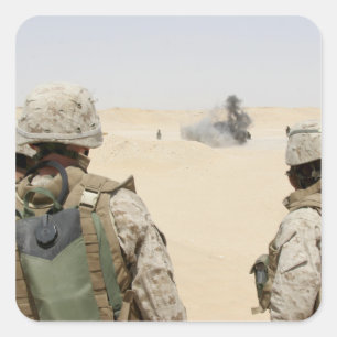 Sticker Carré Marines et marins