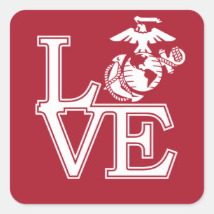 Sticker Carré Marines Love Design
