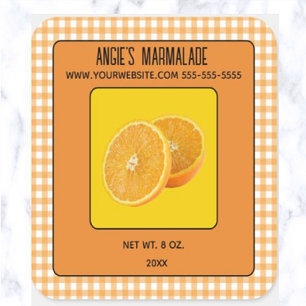 Sticker Carré Marmalade orange modifiable