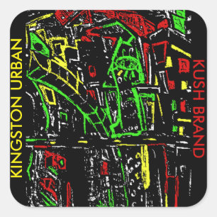 STICKER CARRÉ MARQUE KINGSTON URBAN KUSH