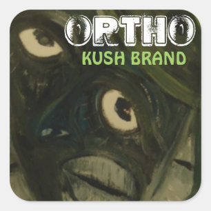 STICKER CARRÉ MARQUE ORTHO KUSH