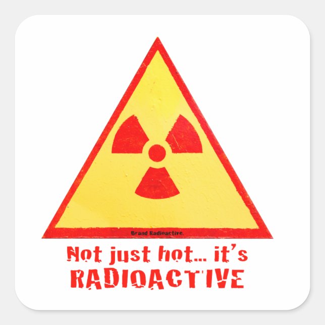 Sticker Carré Marque radioactive (Devant)