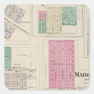 Sticker Carré Marquette, Conway, Galva, Elyria, Ames, Kansas