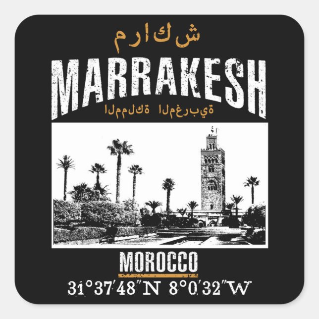 Sticker Carré Marrakech (Devant)