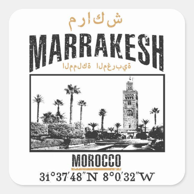 Sticker Carré Marrakech (Devant)