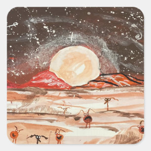 STICKER CARRÉ MARS
