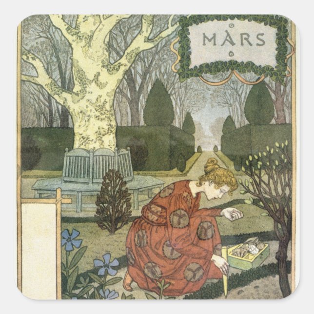 Sticker Carré mars (Devant)