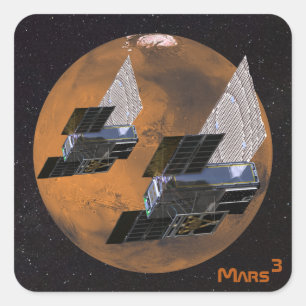 Sticker Carré Mars Cubed by MarCO CubeSats