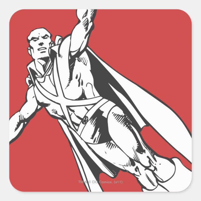 Sticker Carré Martian Manhunter Soit 2 (Devant)