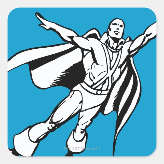 Sticker Carré Martian Manhunter Soit 3 (Devant)
