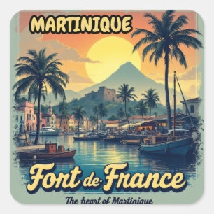 STICKER CARRÉ MARTINIQUE