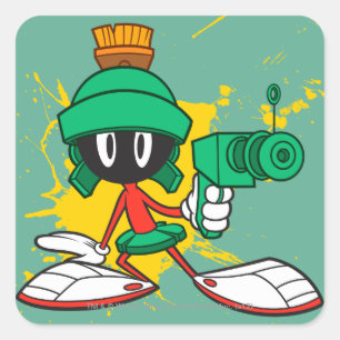 Sticker Carré MARVIN LE MARTIAN™ avec laser
