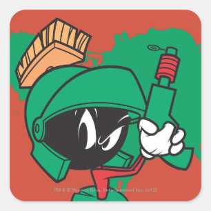 Sticker Carré MARVIN LE MARTIAN™ avec pointes laser