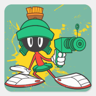 Sticker Carré MARVIN LE MARTIEN™ Avec un Laser