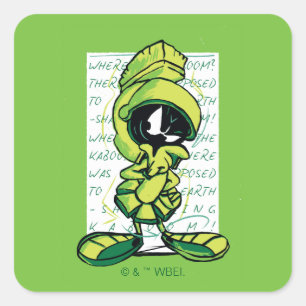 Sticker Carré MARVIN THE MARTIAN™ - Croquis