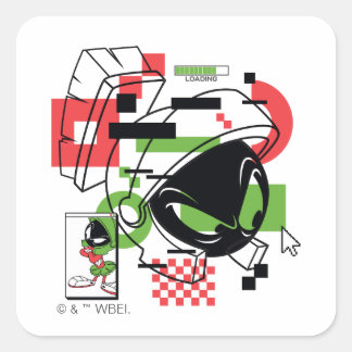 Sticker Carré MARVIN THE MARTIAN™ Glitch
