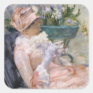 Sticker Carré Mary Cassatt - La Coupe du Thé