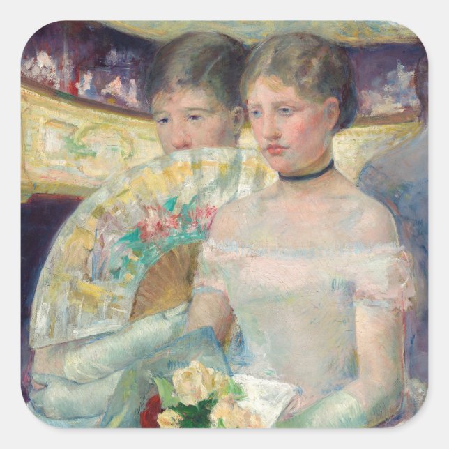 Sticker Carré Mary Cassatt - La Loge (Devant)