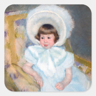 Sticker Carré Mary Cassatt - Portrait Louise-Aurore Villeboeuf
