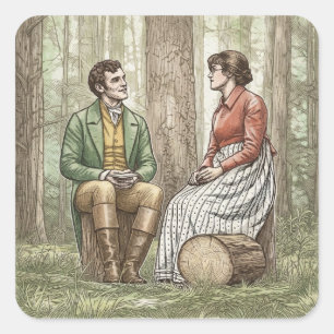 Sticker Carré Mary et Tom dans "The Other Bennet Sister"
