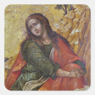 Sticker Carré Mary Magdalene orthodoxe chrétienne icône byzantin