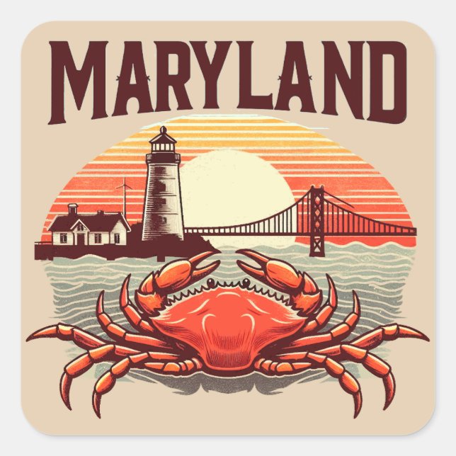 Sticker Carré Maryland (Devant)