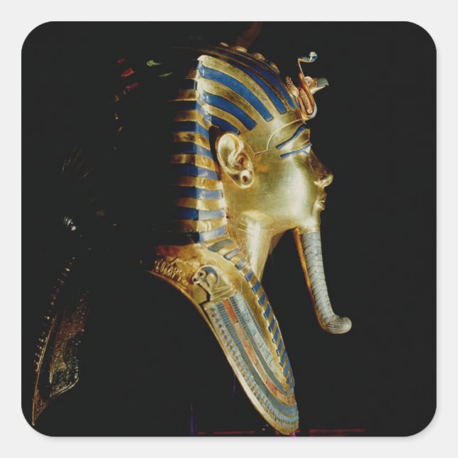 Sticker Carré Masque d'or de Toutankhamon (Devant)