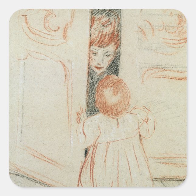 Sticker Carré Masquer et rechercher (Devant)