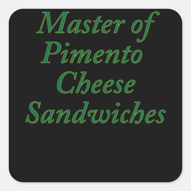 Sticker Carré Master De Fromage Pimento Sandwiches Funny Golf (Devant)