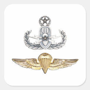 Sticker Carré Master EOD Parachutiste
