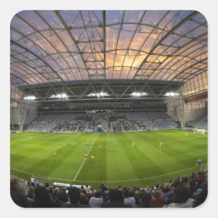 Sticker Carré Match de football, Forsyth Barr Stadium, Dunedin