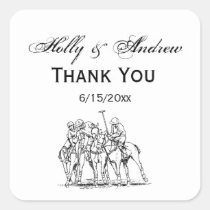 Sticker Carré Match Polo Stylisé vintage Dessin #1 Noir