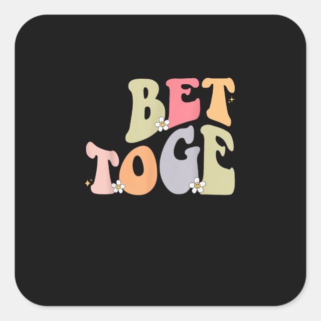 Sticker Carré Matching Couples Better Together Style  (Devant)