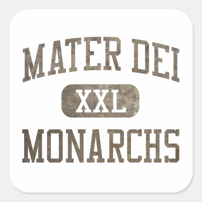 Sticker Carré Mater Dei Monarchies Athlétisme (Devant)