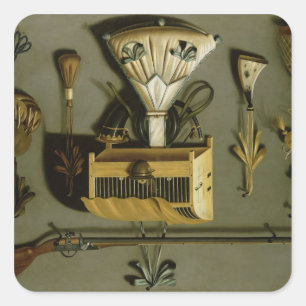 Sticker Carré Matériel de chasse